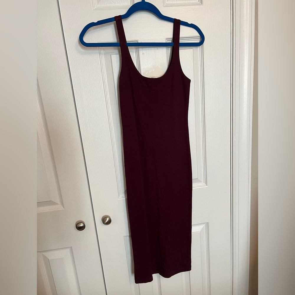 Plum body con dress
